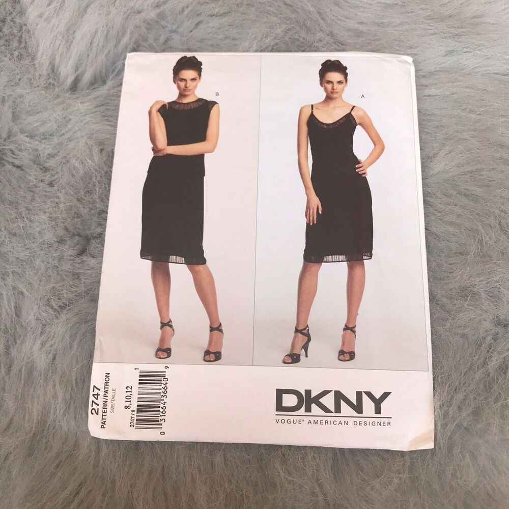 Vogue DKNY American Designer Series 2747 8 10 12 Close Fitting Dress‎ Semiformal